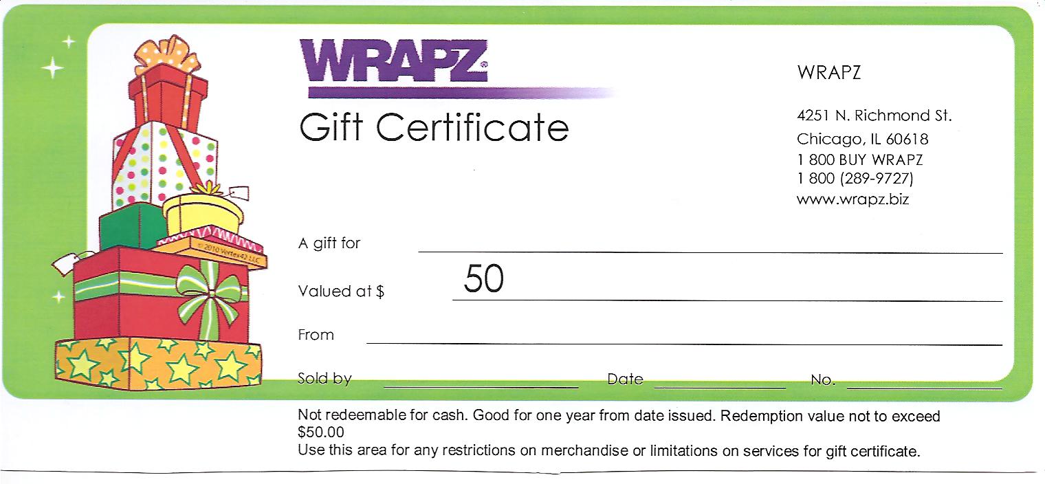 $50 Gift Certificate